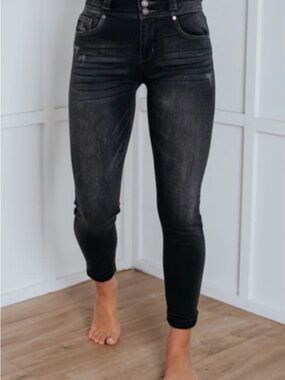 KanCan Faded Black High-Rise Skinny Jeans